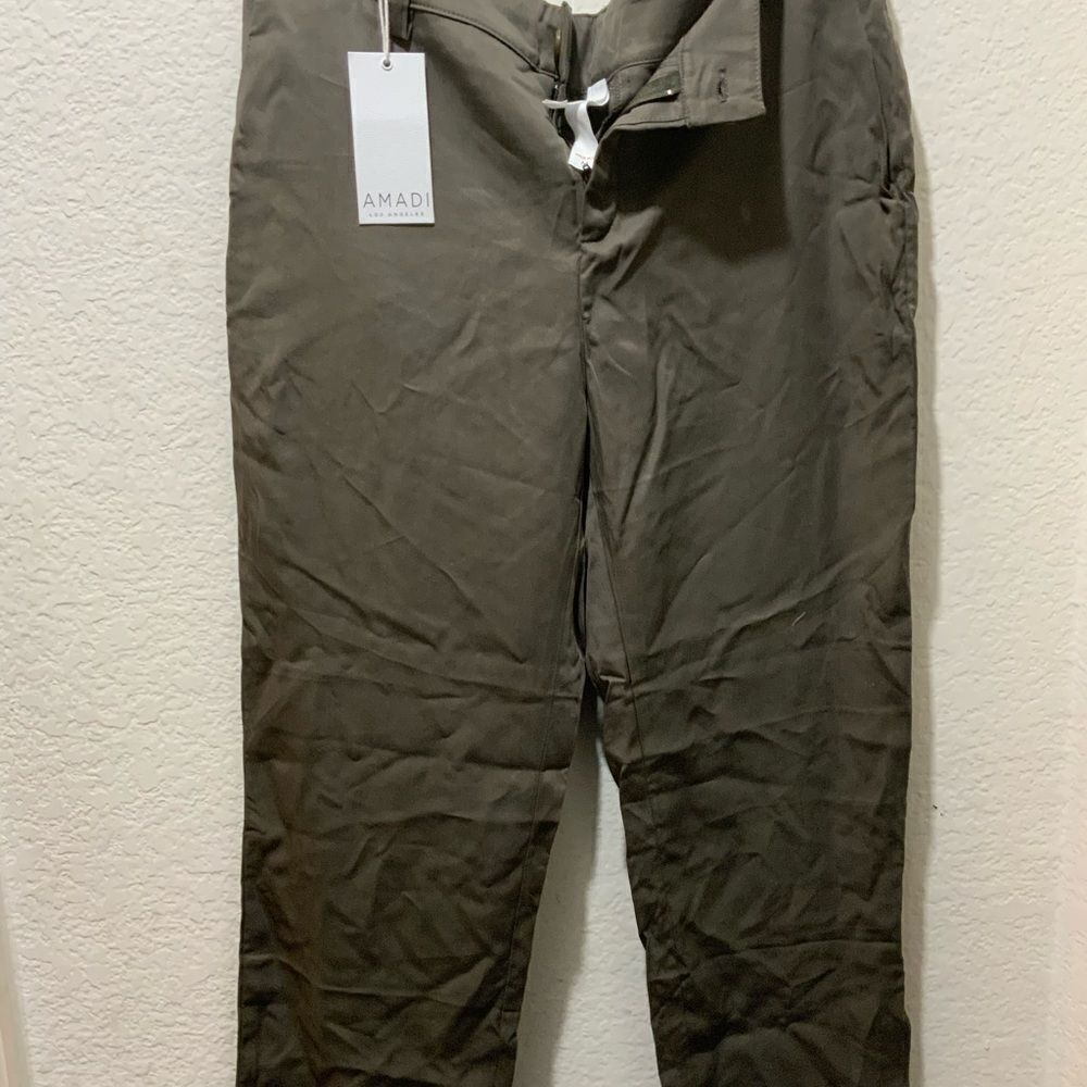 Anthropologie Amour Vert Amadi Pants Size M Cropped Cigarette Green Retail $128